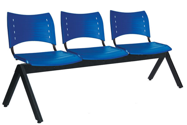SB-09 BANCA DE ACERO COLOR AZUL / 3 Plazas