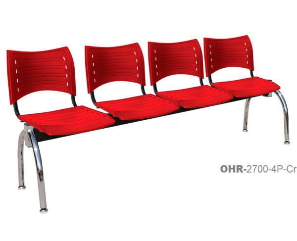 SB-11 BANCA DE ACERO COLOR ROJO / 4 plazas
